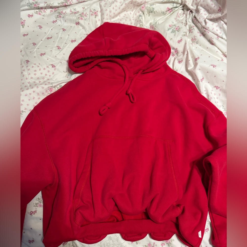 Urban Outfitters cropped red hoodie